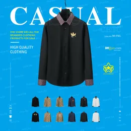 camicie da uomo firmate di lusso moda casual business sociale e camicia da cocktail marca Primavera Autunno che dimagrisce l'abbigliamento più alla moda M-3XLjjyg