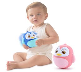 New Arrival Baby Toy Rattles Nodding Tumbler Doll Toy Develop Baby Intelligence Moving Eyes Hand Bell Rattle Soft Teeth Glue Baby 2293202