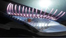 CAR Colour 3D Automotive Eyelashes Decals Wedding Parade Street Car Lights False Eyelashes Stickers3927501