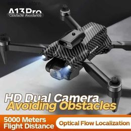 Drones 8K A13 Optical Flow Dual Camera Drone Mini Electrically Adjustable Lens Aerial Photography Quadcopter for Outdoor Travel Q240308