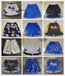 Men's hot Shorts brand for men Mens sexy Shorts OrlandoMagicmen Throwback Basketball Shorts pocketLEA0 Basketball Shorts short running pants