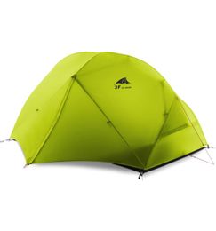 3F UL GEAR 2 Person Camping Tent 210T 15D Silicone Fabric Doublelayer Lightweight4325148