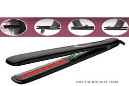 Infrared Hair Straighteners Brush Anion Flat Iron Hair Straightening Comb Tourmaline Ceramic Plate Brush Hair Salon DHL 6165014