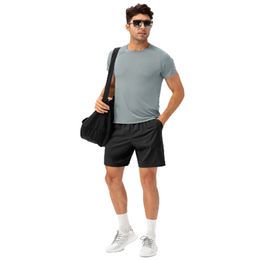 lululenon New men's sports short sleeved summer loose running pace dry clothes round neck T-shirt sweat wicking breathable fitness exercise