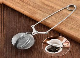 Reusable Stainless Steel Tea Infuser Sphere Mesh Strainer Coffee Herb Spice Filter Diffuser Handle Ball2590366