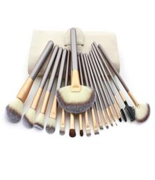 Champagne Gold Makeup Brush Set 1218 pcs Soft Synthetic Professional Cosmetic Makeup Foundation Powder Blush Eyeliner Brushes8560221