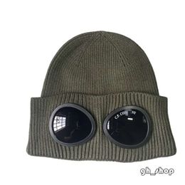 CP Caps Men's Designer Ribbed Knit Lens Hats Women's Extra Fine Merino Wool Goggle Beanie Official Website Version 297