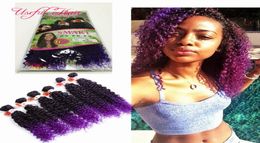 sew in hair extensions crochet braids hair weaves USEFUL Christmas 6PCSLOT ombre Colour Synthetic hair wefts Jerry curl FOR WOMEN9133459