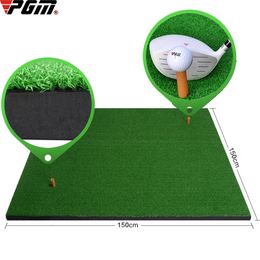 PGM 1/1.25/1.5m Indoor Outdoor Golf Swing Trainer Artificial Putting Green Lawn Mats Driving Range Clubs Practice Cushion DJD002 240227