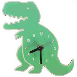 Wall Clocks Dinosaur Clock Decor For Bedroom Household Kids Cartoon Hanging Kid's Wood Living Bedromroom Decorations