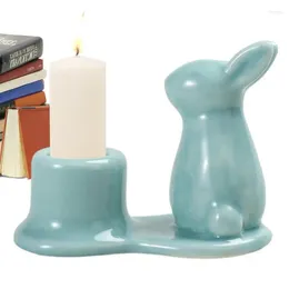Candle Holders Cute Aesthetic Ceramic Holder Modern Table Decor Statues Home Easter Centrepiece