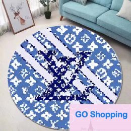 Luxury Designer living room circular carpet classic logo printed carpet bedroom living room coffee table mat rugs Home decoration carpet