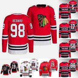 98 Connor Bedard Reverse Retro hockey 71 Taylor Hall 19 Jonathan Toews 90 Tyler Johnson Foligno Patrick Kane Seth Jones Bobby Hull''nhL''jerseys