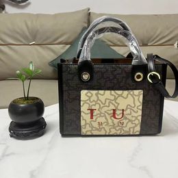 большая сумка дизайнерская сумка модная и универсальная сумка для поездок на работу новый индивидуальный дизайн шаблон PU сращивание популярная сумка через плечо с буквами подарок