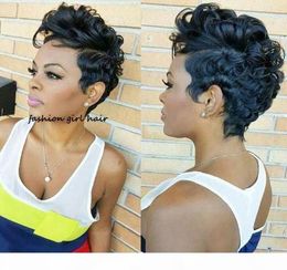 Short Human Hair Wigs Pixie Cut Wig 150 Pre Plucked Bob Wig Remy Brazilian Glueless none Lace Front Human Hair Wigs9229878