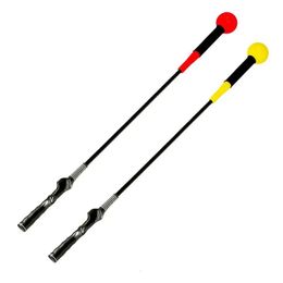 Golf Swing Trainer 122cm/102cm Elastic Fibre Rod Silicone Golf Swing Practise Stick Golf Grip Training Aid Golf Swing Master 240227