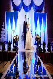 25 M Per lot 1m Wide Silver Plastic Mirror Carpet Runner Aisle For Fashion Wedding Centerpieces Decor Supplies DHL Delivery6090472