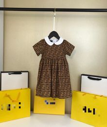 One piece Retail Baby girl fashion letetr dresses Kids girl summer princess dress children039s clothes7437092