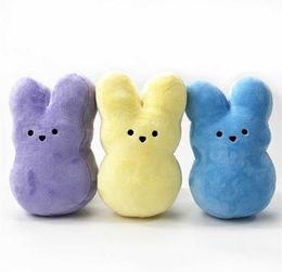 15CM 6 Inch Peeps Stuffed Easter Bunny Velvet Plush Cute Rabbits Kids Toddler Baby Animal Doll Toy Cuddle Toys Boys Girls Birthday1442990