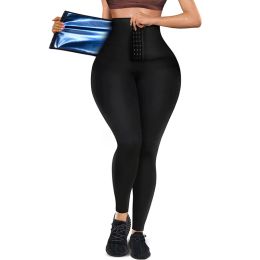 Capris Body Shapers Sauna Sweat Pants Women's Leggings High Waist Slimming Sweatpants Compression Waisttrainer Thermo Fiess Shapewear