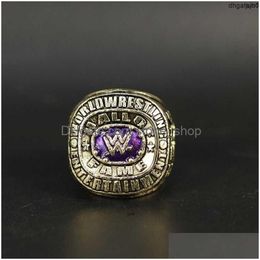 Band Rings Qk1S Designer Commemorative Ring 2004 American Professional Wrestling Purple W Style 4An Drop Delivery Jewellery Dhsf2