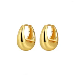 Hoop Earrings Gold Plated Chunky Lightweight Hollow Hypoallergenic Circle Huggie For Women And Girl Stylish Ear Jewelry