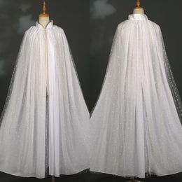 Luxury Bridal Shawl Jewel Neck Lace Wrap Tulle Wedding Cape Bride Accessories For Wedding Dress Custom Made