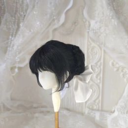 Doll Wig For 1/6 1/3 1/4 1/8 SD BJD Doll Hair Wig Black Hair Princess Doll Fake Hair Wig Decoration Princess 240301