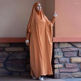 Ethnic Clothing Abaya Dubai Ramadan Eid Muslim Women Full Cover Hijab Prayer Garment Islamic Kaftan Arabic One Piece Dress Middle East