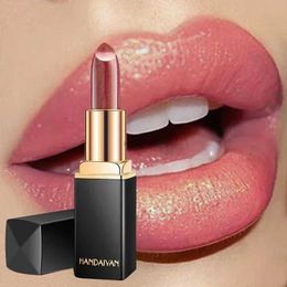 Lipstick Brand Professional Lips Makeup Waterproof Shimmer Long Lasting Pigment Nude Pink Mermaid Shimmer Lipstick Luxury Makeup CosmeticL2403