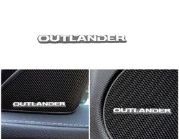 Car Stickers 3D Aluminium Emblem interior Speaker o Badge For Mitsubishi Outlander 3 4 2020 2019 2021 Accessories7725137
