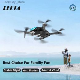 Drones LEETA drone 2023 equipped with 4K high-definition dual lens and optical flow hover photography RC aircraft suitable for adults and children Q240308