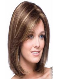 New Stylish Short Straight wigs for Ladies Hair Wigs synthetic traight women039s Synthetic Hair Cosplay Wig Party Wigs bea4066870166