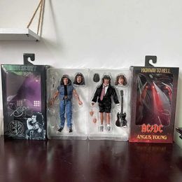 Anime Manga NECA Road to Hell Angus Young Bon Scott Action Character Model Toy Bookshelf Decoration Joint Mobile Doll J240308
