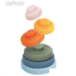 Blocks Montessori Stack Tower Games Baby Sile Teether Early DEvelopment Game Bathtub Soft Building Block Toys For Children Dr Dhsjf 240308