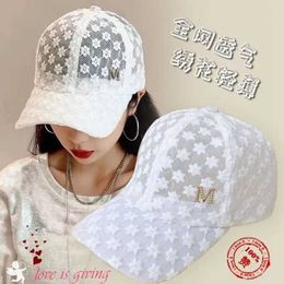 Duck Tongue Hat Womens Summer Lace Flower Korean Edition Fashion Versatile Sunscreen Hat Trendy Spring and Autumn Hollow Baseball Hat
