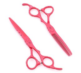 Professional Hair Scissors Z1010 55Inch 440C Red Hair Cutting Thinning Shears Barber Shop Hairdressing Shears Drop Stylis1744931
