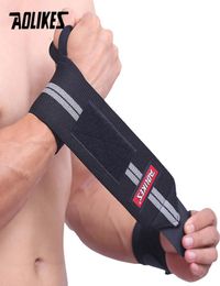 Wristband AOLIKES 1 Pair Wrist Support Weight Lifting Gym Training Wrist Support Brace Straps Wraps Crossfit Powerlifting3582163