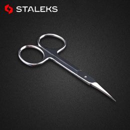 STALEKS Russian Nail Scissors High Quality Stainless Steel Eyebrow Scissors Profession Trim Nose Hair Makeup Tool SC-11-1 240305