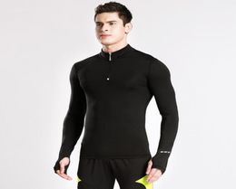 Men Velvet Compression Shirts Reflective Gym Running Jackets Quick dry Sports Soccer Basketball Jerseys Jackets For Men5440245