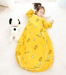 Sleeping Bag For Children 25Tog Baby Sleeping Bag Winter Thick Detachable Sleeves AntiKick Blanket Infant Quilt Sleepwear 2202095362788