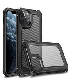 Carbon Fibre Pattern Military Armour Case For Apple iPhone 11 Pro Max 11Pro iPhone11 Silicone Shockproof Protective Phone Cover6958461