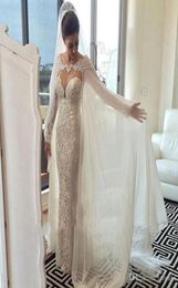 Whiteivory Chiffon Wraps Appliques Lace Wedding Jacket Bridal Cloak Lace Bridal Dress039s Cape7197808