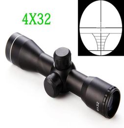 Tactical 4X32 Compact Scope MildotRangefinder Reticle Hunting Riflescopes CrossHair Reticle fits 11mm20mm Rail Mount3553311