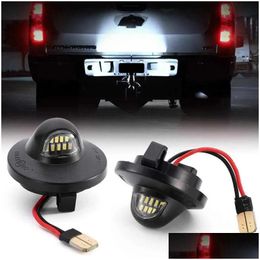 Decorative Lights New Licence Plate Light 2Pcs Led Tag Lamp Assembly For Ford F150 F250 F350 12V 6000K P3T7 Wholesale Available Drop D Dhjje