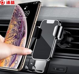 Universal Car Phone Holder Gravity Car Holder Air Vent Stand Mount For iPhone XS X 8 7 In Car Holder Stand Bracket8215292