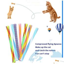 Cat Toys Retractable Teaser Funny Stick Toy Cats Wand Kitten Colorf Spring Tube Pet Action Interactive Toy8928952 Drop Delivery Home Dhfne