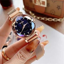 Brand Women Watches Fashion Square Ladies Quartz Watch Bracelet Set Green Dial Simple Rose Gold Mesh Luxury 220124254C