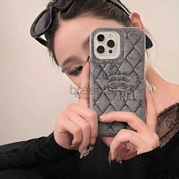 Cell Phone Cases Fashion Plush Design Cases For IPhone 14 Pro 11 13Pro Max 12 11promax Luxury Designer Phonecase Pink Winter Cover 240304