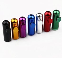 54mm roundnose bullet snuff bottle with aluminium alloy storage device sealed and portable3097876